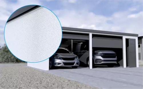 Doppelgarage STARK SUPER 2²´² P-C9 [Verputz] mit zusätzlicher Nebeneingangstür