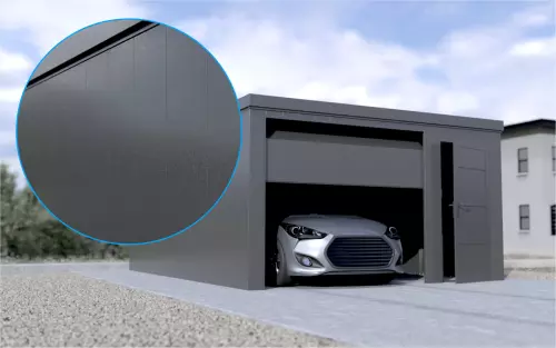 Einzelgarage STARK SUPER 1²´² L-C9 [Lackiert] mit zusätzlicher Nebeneingangstür