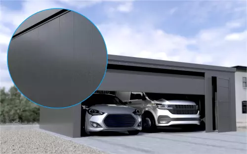 Großraumgarage STARK SUPER 1²´² L-C9 [Lackiert] mit zusätzlicher Nebeneingangstür