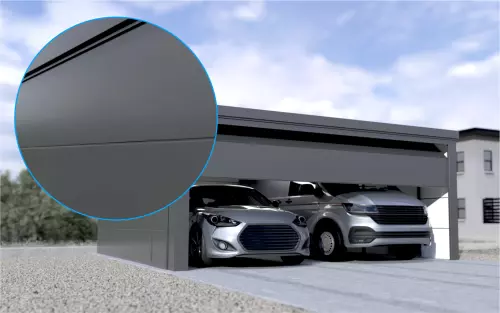 Großraumgarage STARK SUPER 1²´² G [Thermo] mit Nebeneingangstür und Fenster