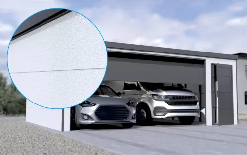 Großraumgarage STARK SUPER 1²´² GP [Thermo + Verputz] mit zusätzlicher Nebeneingangstür