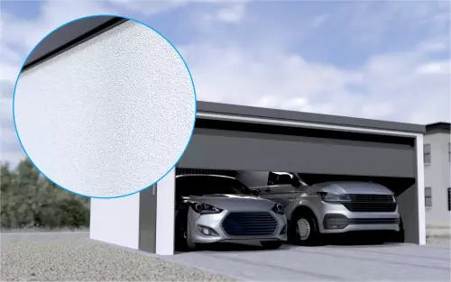 Großraumgarage STARK SUPER 1²´² P-C9 [Verputz] mit Nebeneingangstür und Fenster