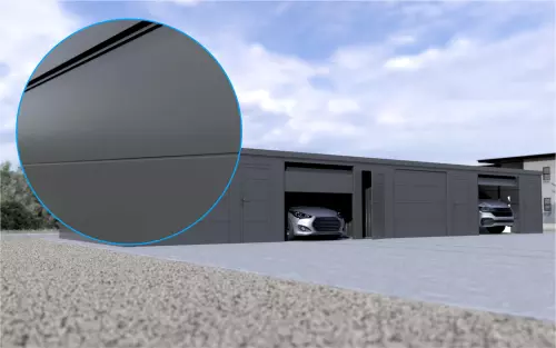 Reihengarage STARK SUPER 1²´² G [Thermo] mit zusätzlicher Nebeneingangstür