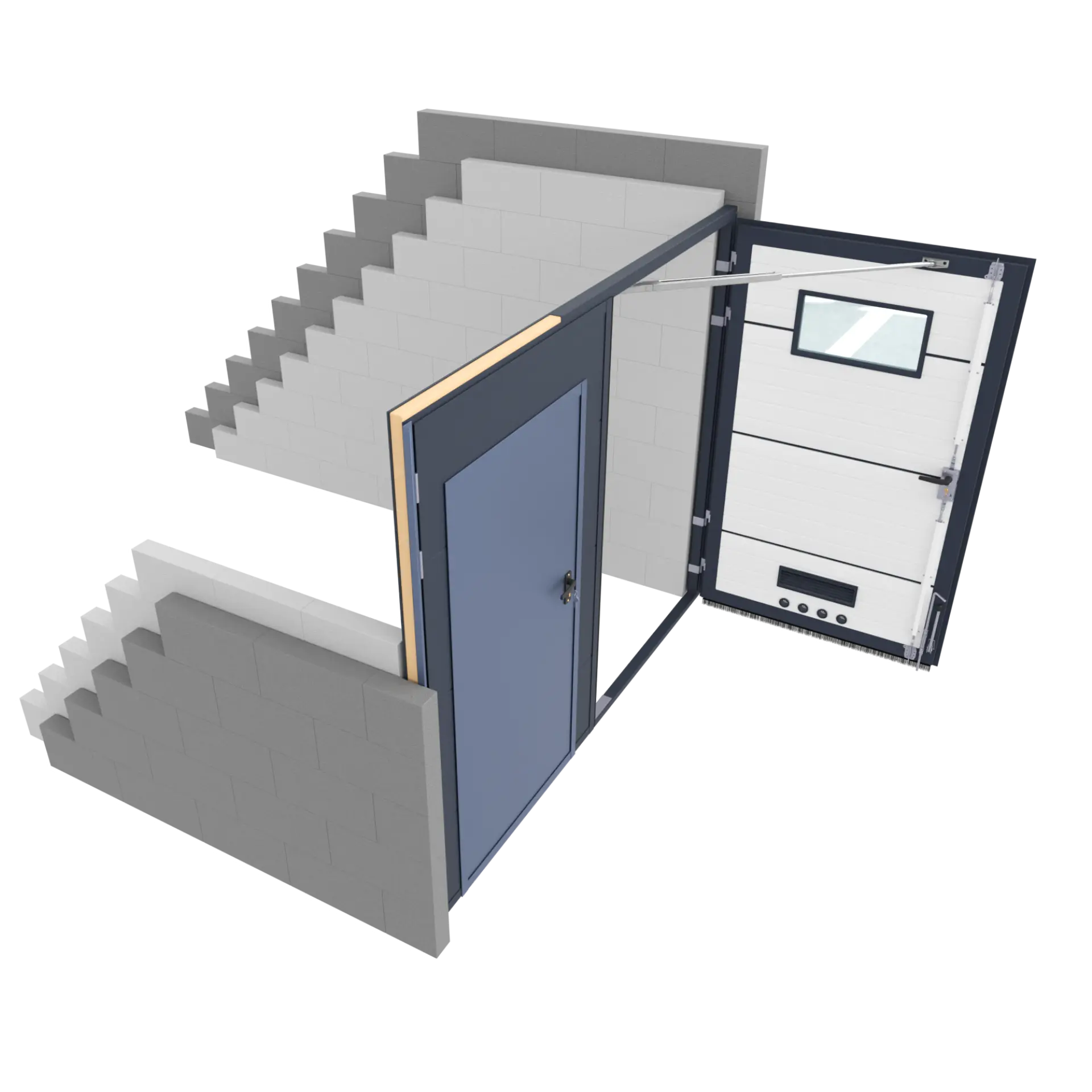 Stahltor Gedämmte - Komponenten