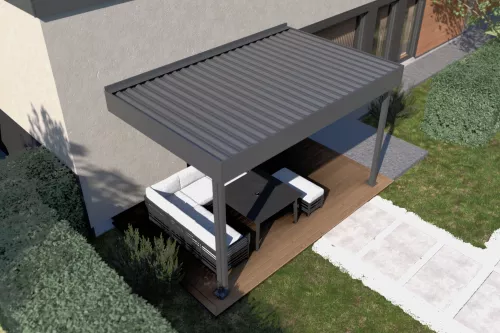 Terrassenüberdachung STUK nach Maß mit festem Dach